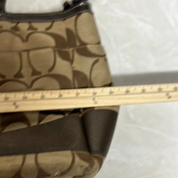 Coach Brown Tote Bag with Signature Design - Picture 15 of 16